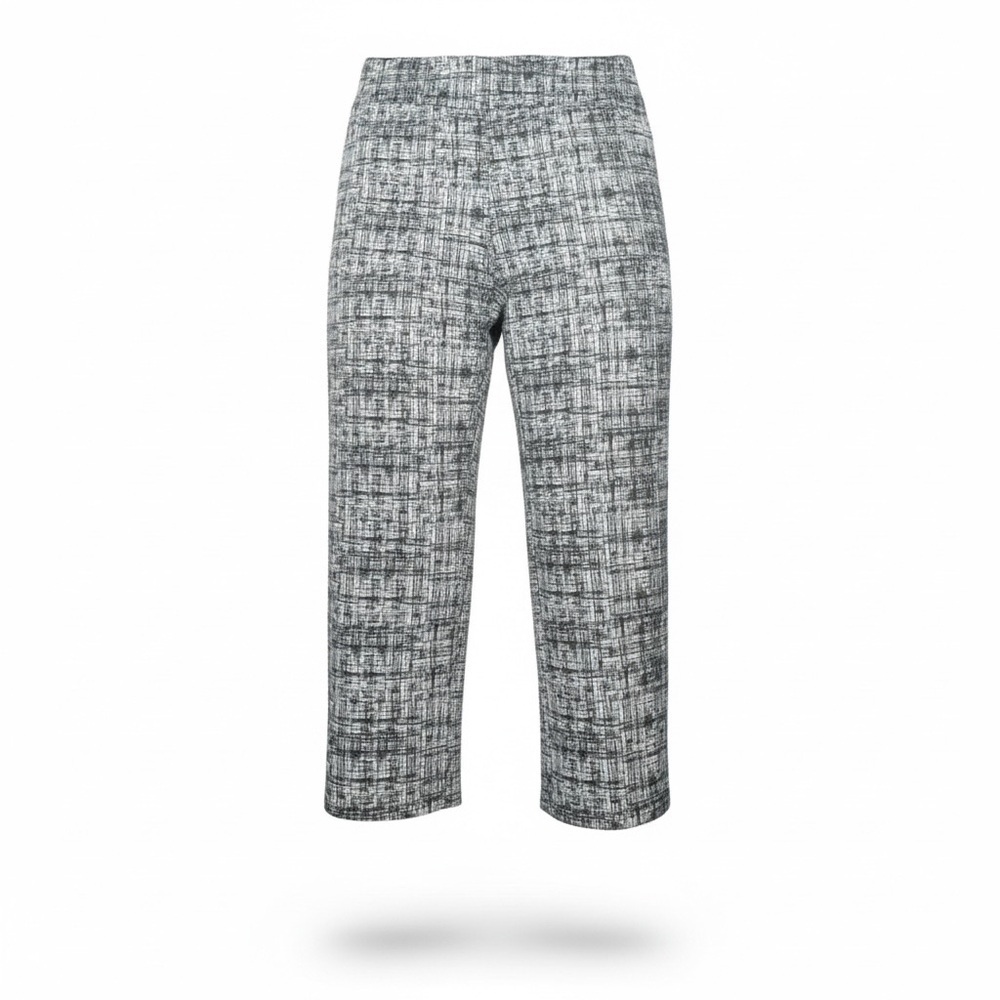 Roz & Ali Cropped Trousers Black & White Size 12